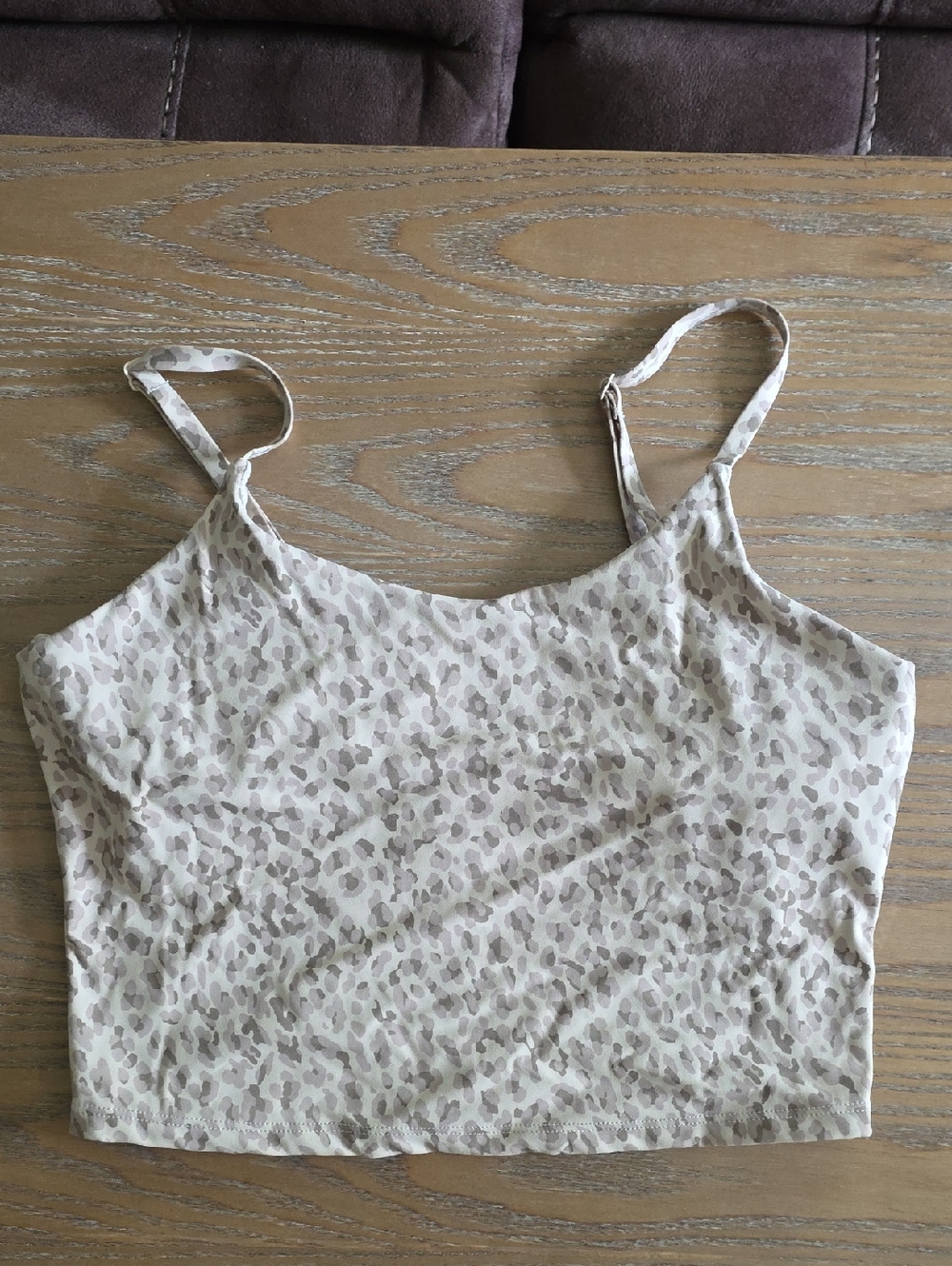 Tavi Light Beige Leopard Print Cami Tank Top